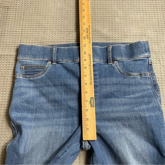 Spanx Flare Jeans Large Womens High Rise Vintage Indigo Wash Stretch Slimming - Picture 6 of 8